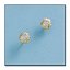 Pendientes oro de flor 18K con circonitas